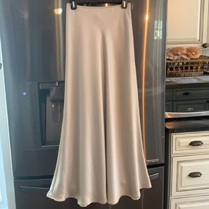 Floor length dramatic skirt